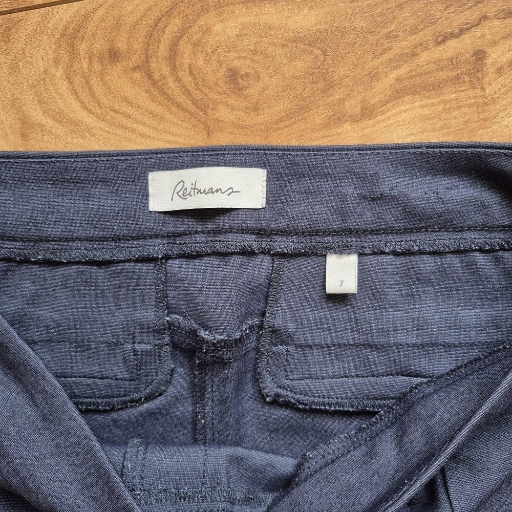 Reitmans Women’s Preppy Navy Blue Pull-On Dress Pants Size 7 - Picture 4 of 5